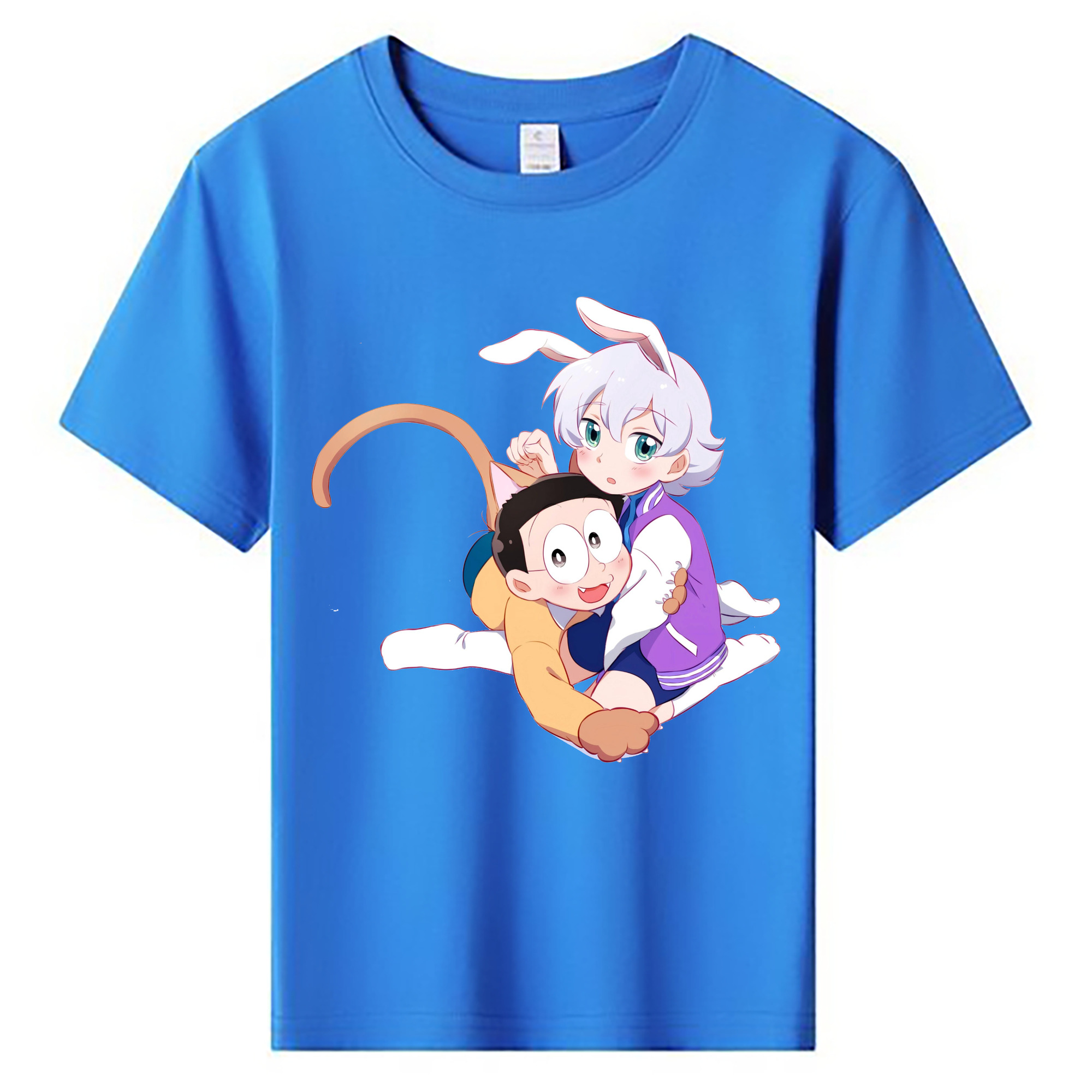 （画像用） ドラえもん 野比 のび太 Doraemon Nobita Nobi 綿100％キッズTシャツ（フロントプリント）